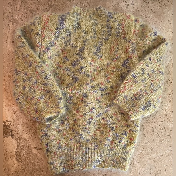 KNITTED Fuzzy Thick Button Up 3/4 Sleeve Lined Cardigan - Picture 4 of 4